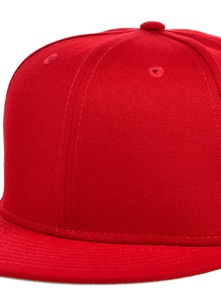 Red plain mens cap