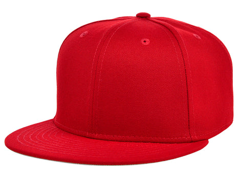Red plain mens cap