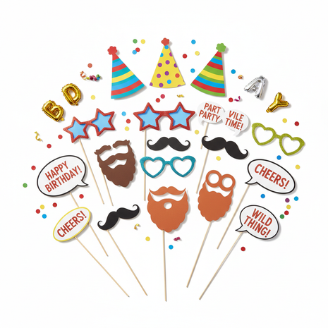 Birthday Photo Booth Props Kit