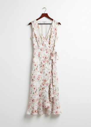 Floral Midi Wrap Dress