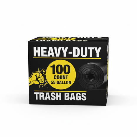 Heavy-Duty Trash Bags (100-Count, 55 Gallon)