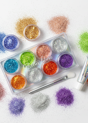 Holographic Face & Body Glitter Kit