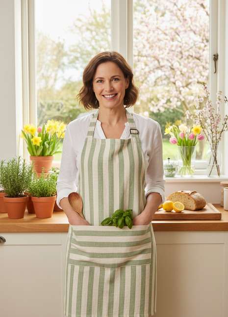 Linen Stripe Apron