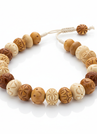 Tagua nut necklace vegetable ivory Ecuador handcrafted jewelry