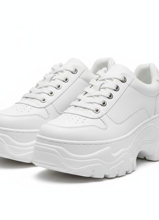Women's White Chunky Platform Sneakers