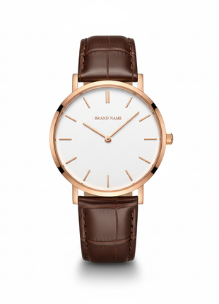 Minimalist Rose Gold Dress Watch