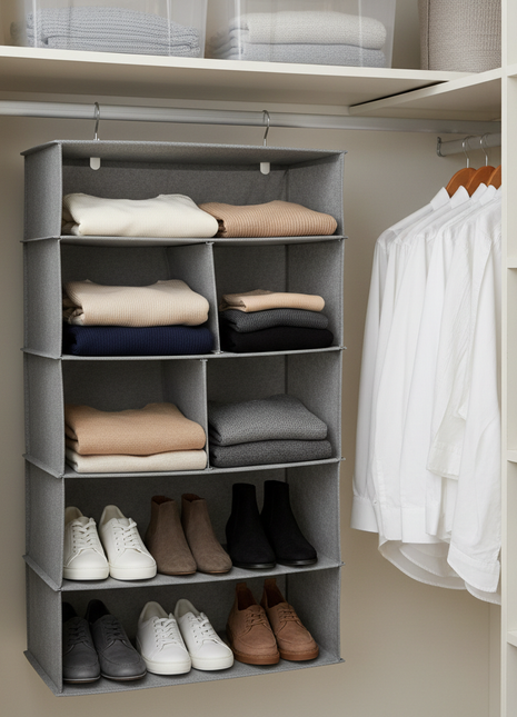 Hanging Closet Organizer - 6 Shelf Storage