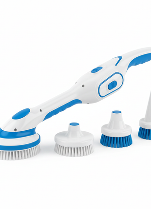 Electric Cordless Spin Scrubber with 4 Brush Heads
