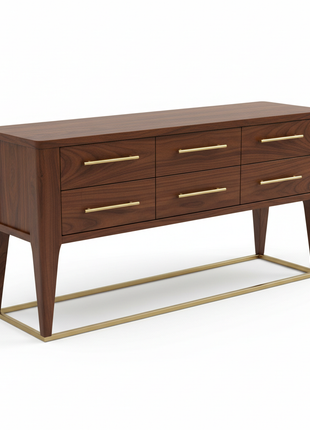 Modern Walnut Console Table