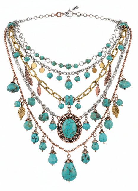 Bohemian Layered Necklace Set