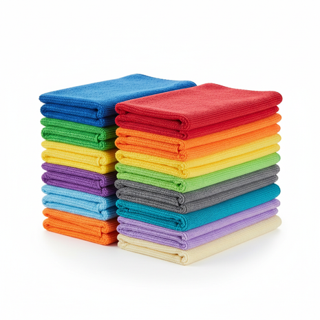 Microfiber Cleaning Cloths Set - 12 Pack Assorted Colors