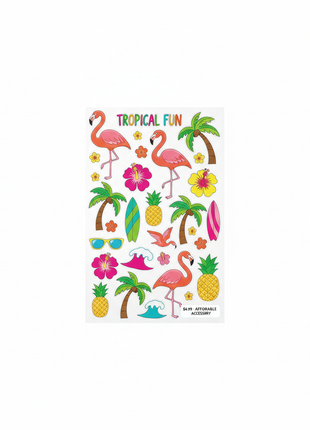 Tropical Temporary Tattoo Sheet