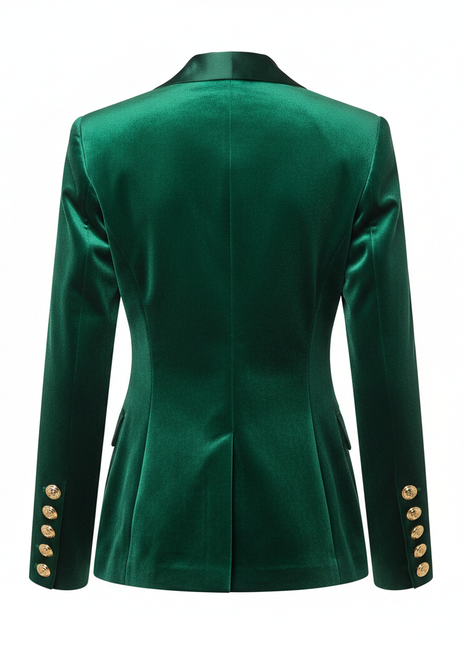 Emerald Velvet Blazer