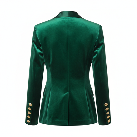 Emerald Velvet Blazer