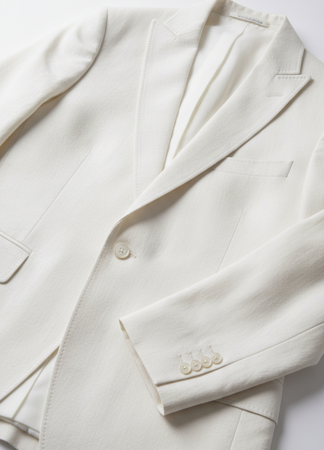 All-White Linen Shawl Lapel Suit