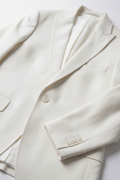 All-White Linen Shawl Lapel Suit