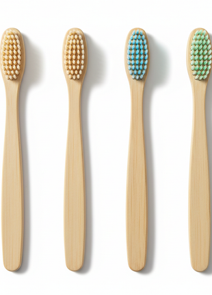 Bamboo Toothbrush Set (4-Pack)