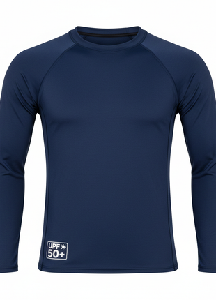 Men's Long Sleeve Rash Guard Swim Shirt – UPF 50+