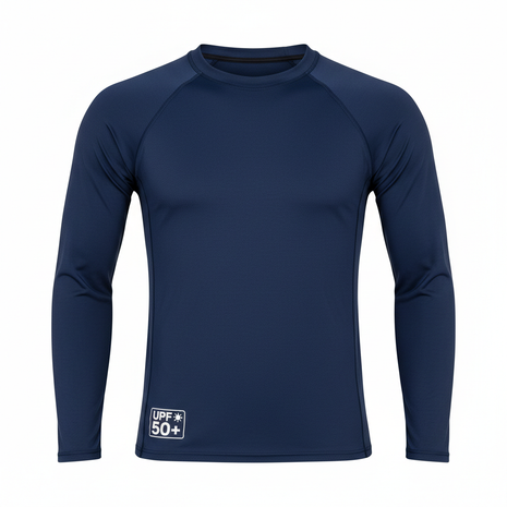 Men's Long Sleeve Rash Guard Swim Shirt – UPF 50+