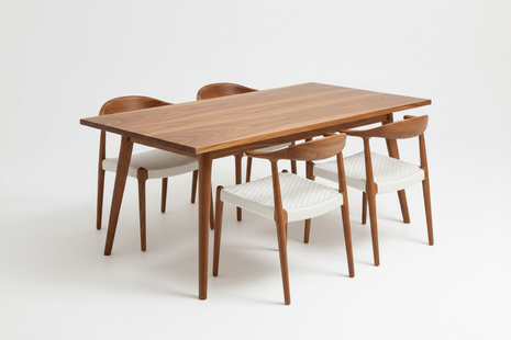 Solid acacia wood 6-seater dining table