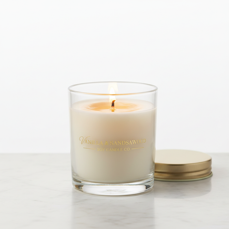Luxury Scented Soy Candle - Vanilla & Sandalwood