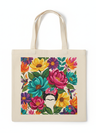 Latin Frida Kahlo Canvas Tote Bag