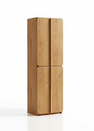 Tall Storage Cabinet - 4 Shelf with Brass Handles