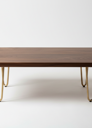 Walnut & Brass Coffee Table