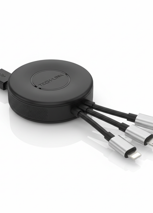 3-in-1 Retractable Multi Charging Cable