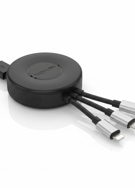 3-in-1 Retractable Multi Charging Cable
