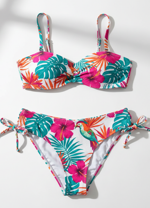 Women's Tropical Floral Bikini Swimsuit Set