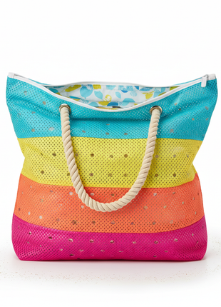 Mesh Beach Bag with Zipper