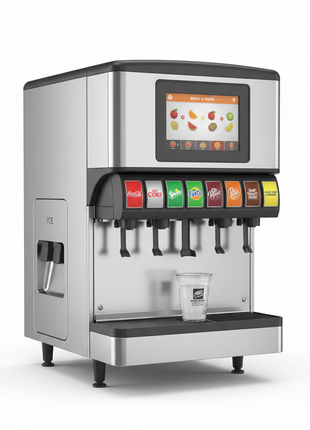 Commercial Soda Fountain Dispenser - 8-Flavor Theater Beverage Station