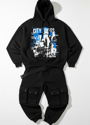 Blackout Hoodie & Cargo Jogger Set