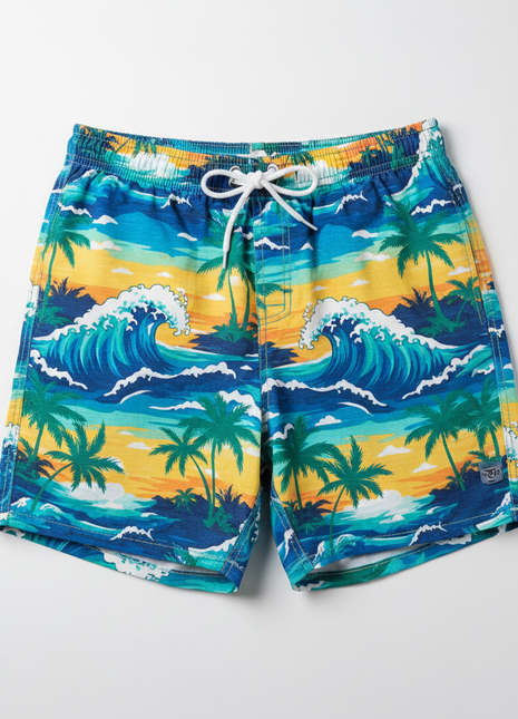 Men's Tropical Swim Trunks