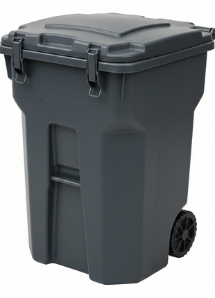 ToughGuard 32G Heavy-Duty Outdoor Trash Can in charcoal gray