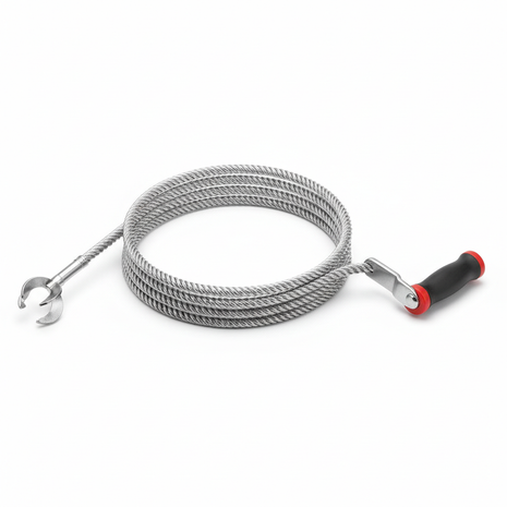Drain Snake Auger — 25 ft Manual Hand Crank