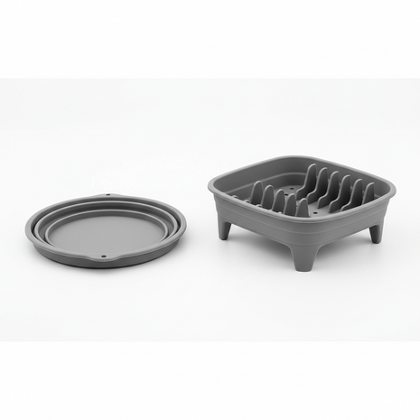 Collapsible Dish Drying Rack – Space-Saving Silicone Design