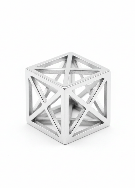 Geometric Silver Statement Ring