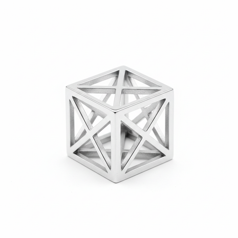 Geometric Silver Statement Ring