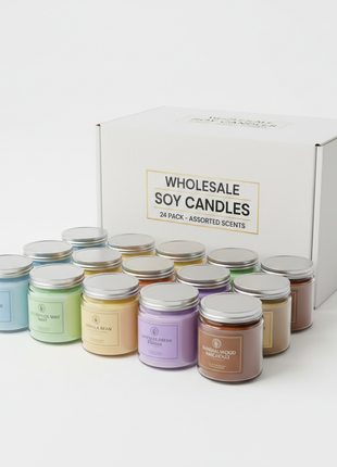 Wholesale Scented Soy Candles (24-Pack)