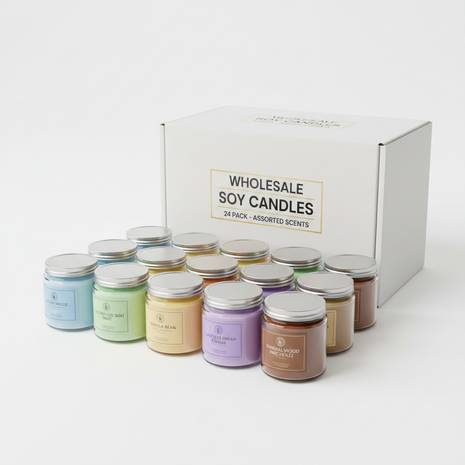 Wholesale Scented Soy Candles (24-Pack)