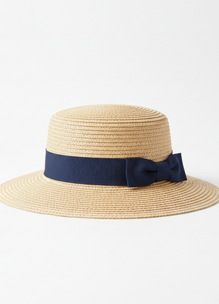 Wide-Brim Straw Sun Hat