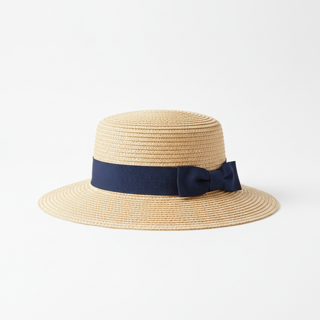 Wide-Brim Straw Sun Hat