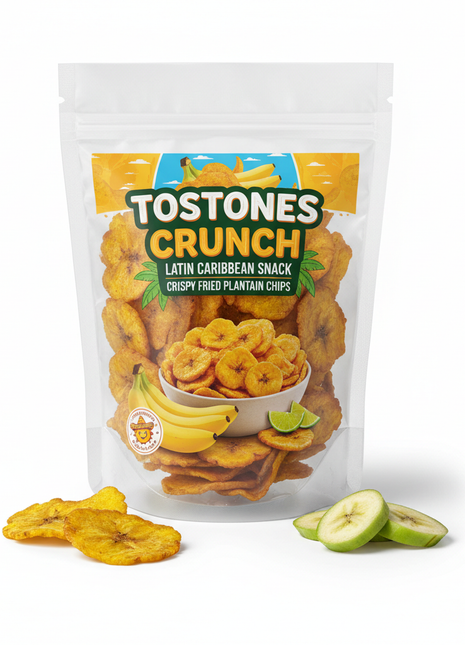 Crispy Plantain Chips – Tostones Latin Snack 6oz Bag