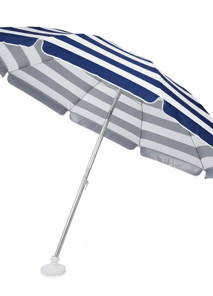 UV-Protection Beach Umbrella - Navy Stripe