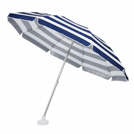 UV-Protection Beach Umbrella - Navy Stripe