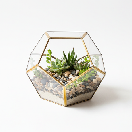 Geometric Glass Succulent Terrarium