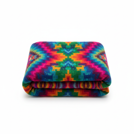 Otavalo Woven Tapestry — Andean Geometric Textile Art