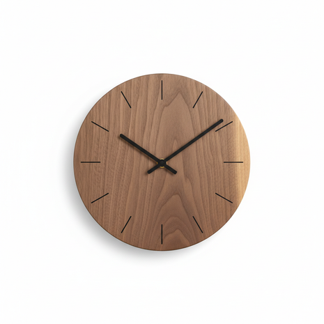 Minimalist Wooden Wall Clock